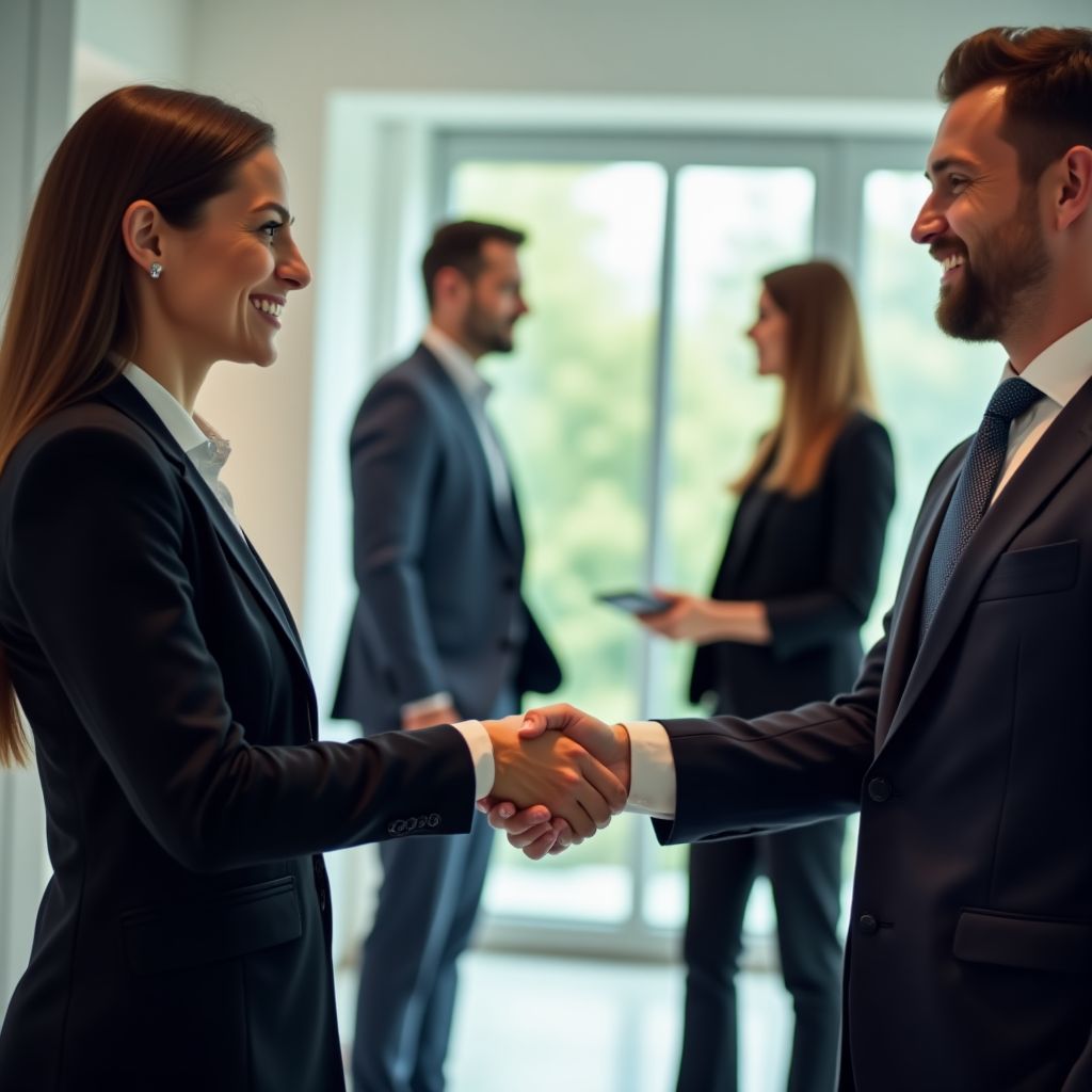 Consultores ayudando a empresarios